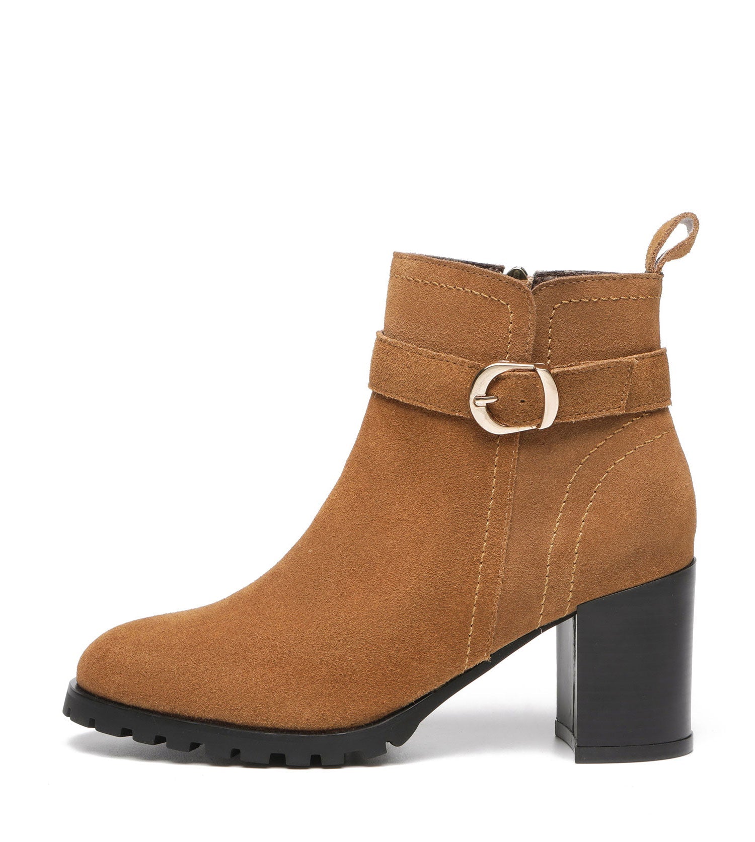 TARRAMARRA Leather Zipper Ankle Heel Boots Women Vica-Boots-PEROZ Accessories