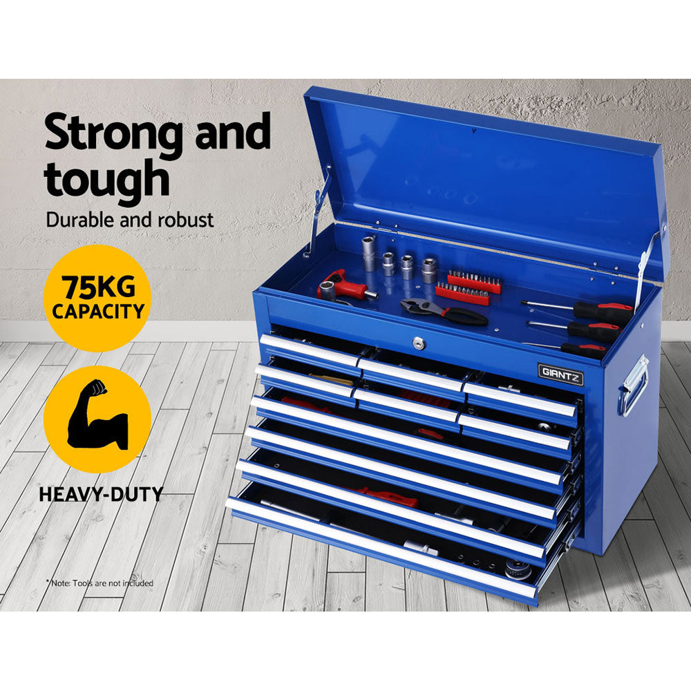 Giantz 10-Drawer Tool Box Chest Cabinet Garage Storage Toolbox Blue-Tools &gt; Tools Storage-PEROZ Accessories