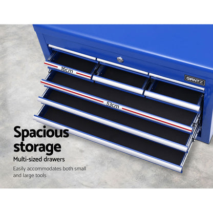 Giantz 10-Drawer Tool Box Chest Cabinet Garage Storage Toolbox Blue-Tools &gt; Tools Storage-PEROZ Accessories