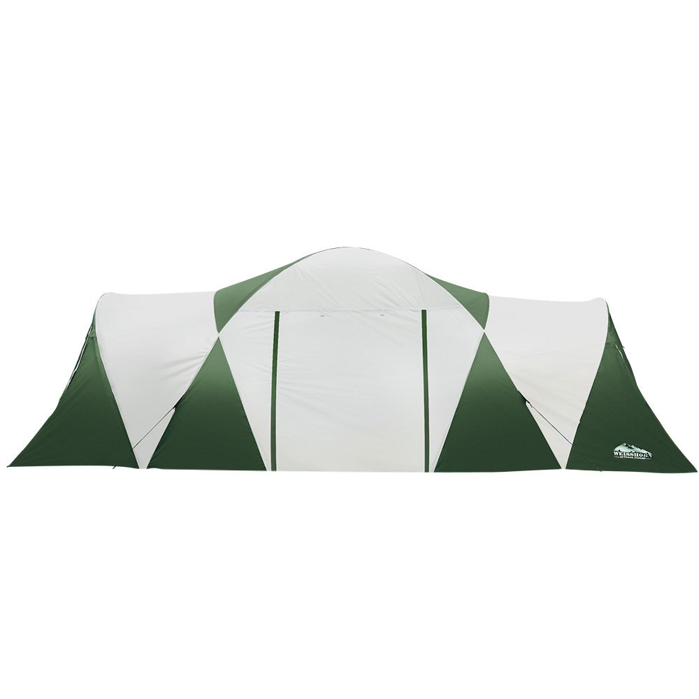 Weisshorn Family Camping Tent 12 Person Hiking Beach Tents (3 Rooms) Green-Outdoor &gt; Camping-PEROZ Accessories