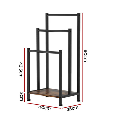 3 Tier Towel Rack Rail Freestanding Holder Bathroom Organizer Laundry Drying Bar-Furniture &gt; Bathroom-PEROZ Accessories