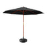 Instahut Outdoor Umbrella 3M with Base Pole Umbrellas Garden Stand Deck Black-Home & Garden > Shading-PEROZ Accessories