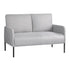 Artiss Armchair 2-Seater Sofa Accent Chair Loveseat Grey Linen Fabric Metal Leg-Furniture > Bar Stools & Chairs-PEROZ Accessories