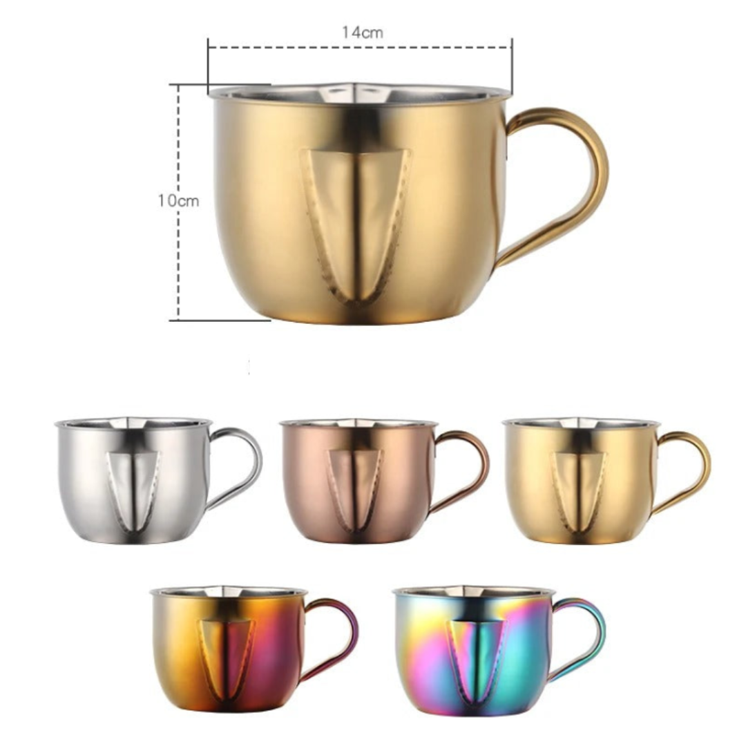 Anygleam Cookware Pot 1000ML Gold Cooking Soup Oil Flter Stainless Steel Gravy Oil Water Fat Golden Separator Bowl Kitchen Tools-Pots-PEROZ Accessories