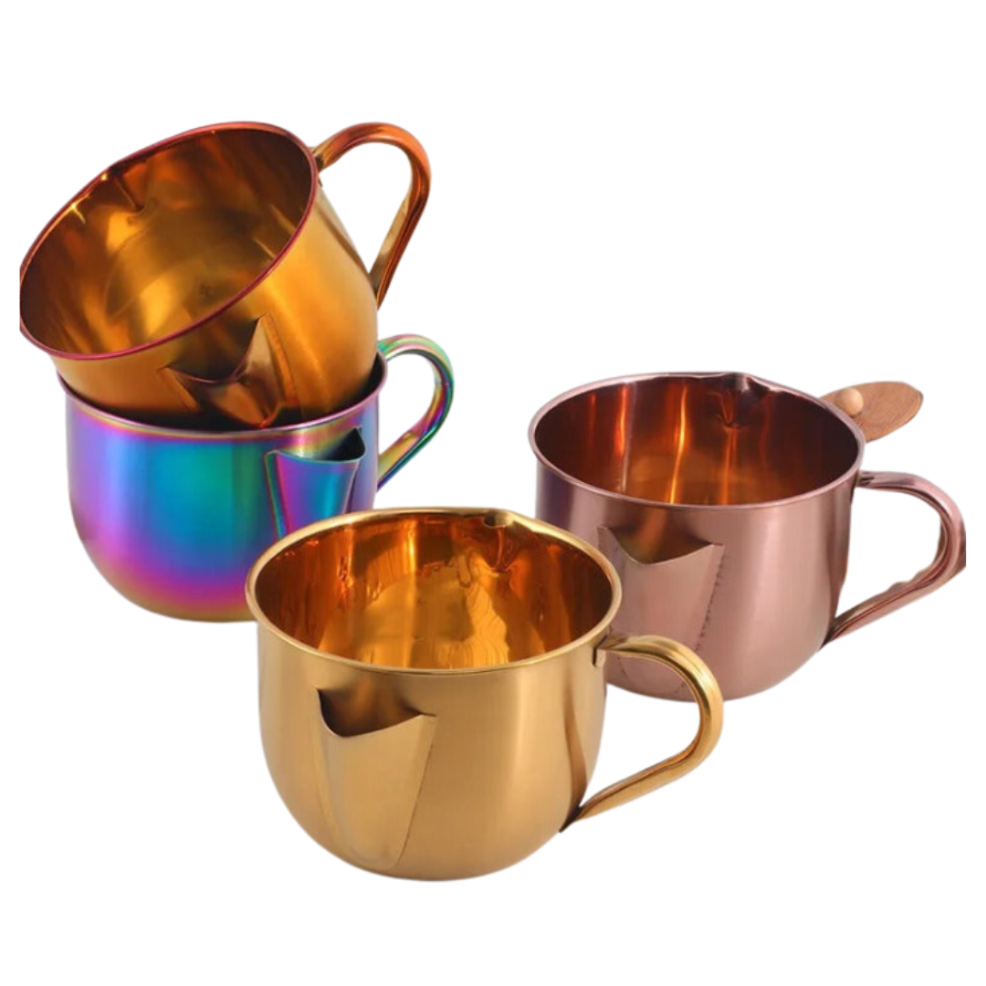 Anygleam Cookware Pot 1000ML Rose gold Cooking Soup Oil Flter Stainless Steel Gravy Oil Water Fat Golden Separator Bowl Kitchen Tools-Pots-PEROZ Accessories