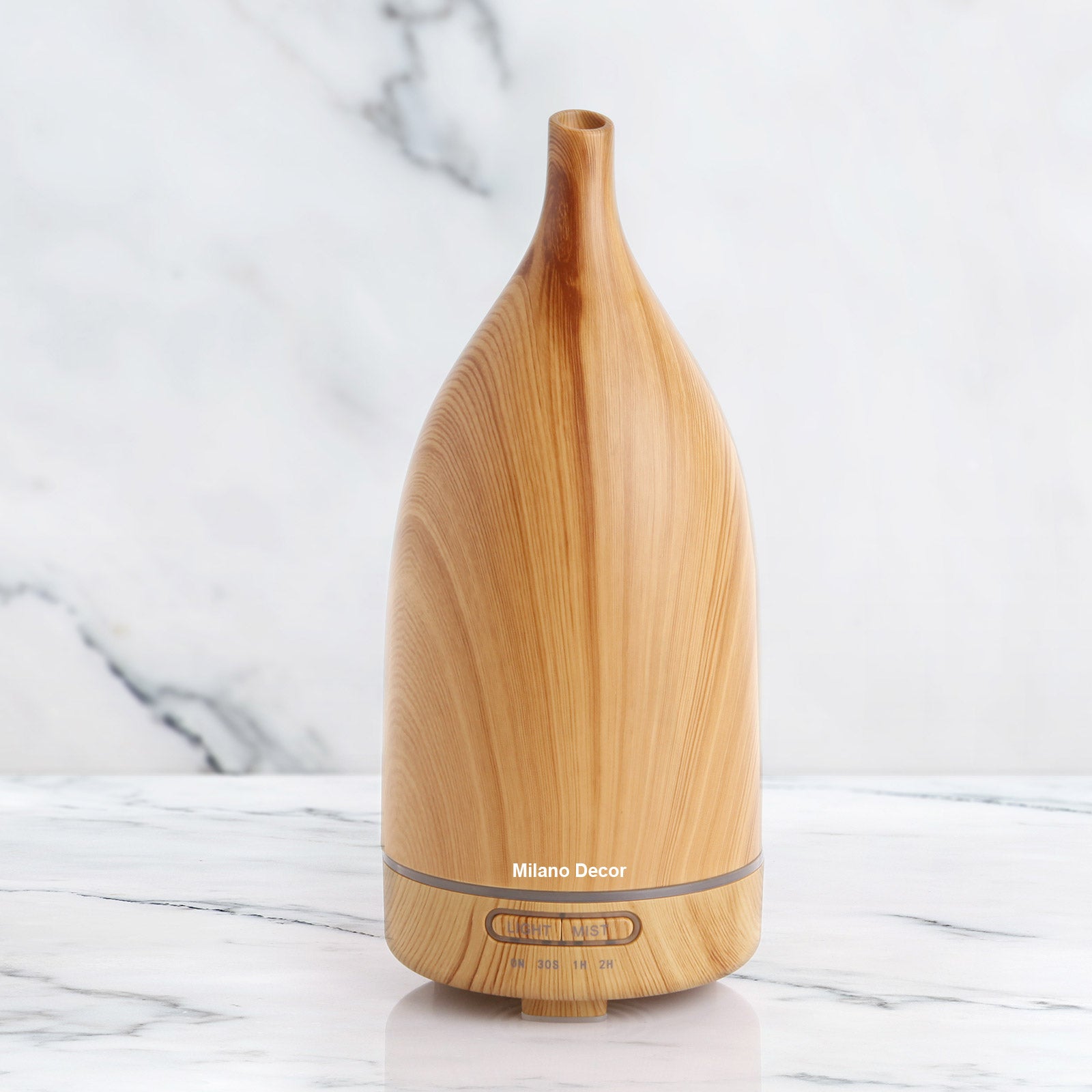 Milano Decor Aroma Diffuser 100ml Ultrasonic Humidifier Purifier And 3 Pack Oils - Light Wood-Aroma Diffusers &amp; Humidifiers-PEROZ Accessories