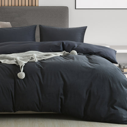 Royal Comfort Velvet Corduroy Quilt Cover Set Super Soft Luxurious Warmth - King - Charcoal-Home &amp; Garden &gt; Bedding-PEROZ Accessories