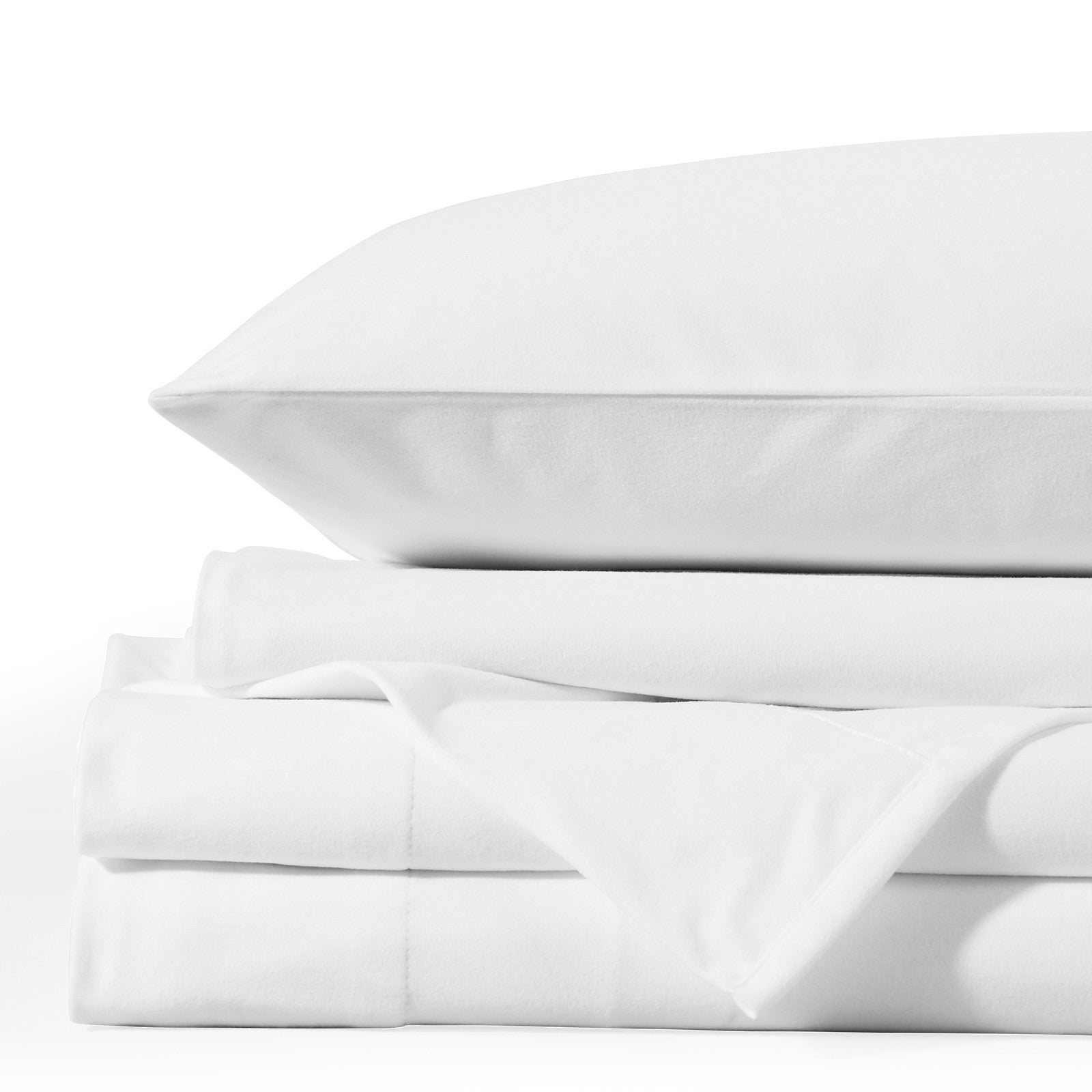 Royal Comfort Polar Fleece Flannel Sheet Set Ultra Soft Plush Cozy - Double - White-Bed Sheets-PEROZ Accessories