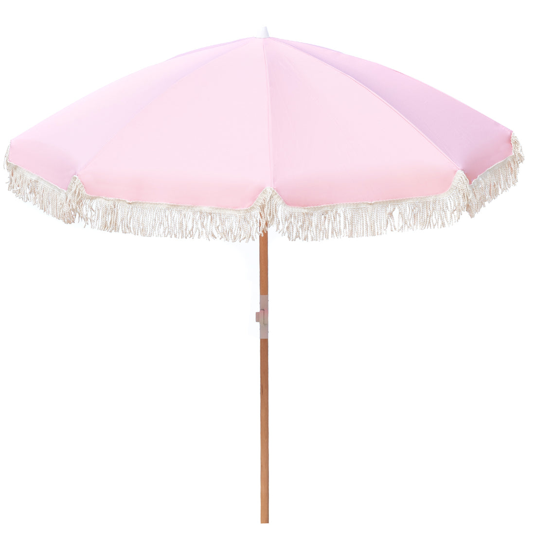 Havana Outdoors Beach Umbrella Portable 2 Metre Fringed Garden Sun Shade Shelter - Dusty Rose-Home &amp; Garden &gt; Shading-PEROZ Accessories