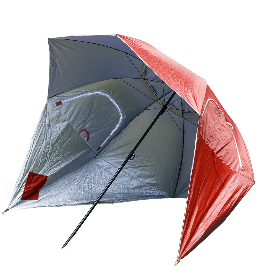 Havana Outdoors Beach Umbrella 2.4M Outdoor Garden Beach Portable Shade Shelter - Red-Outdoor &gt; Camping-PEROZ Accessories