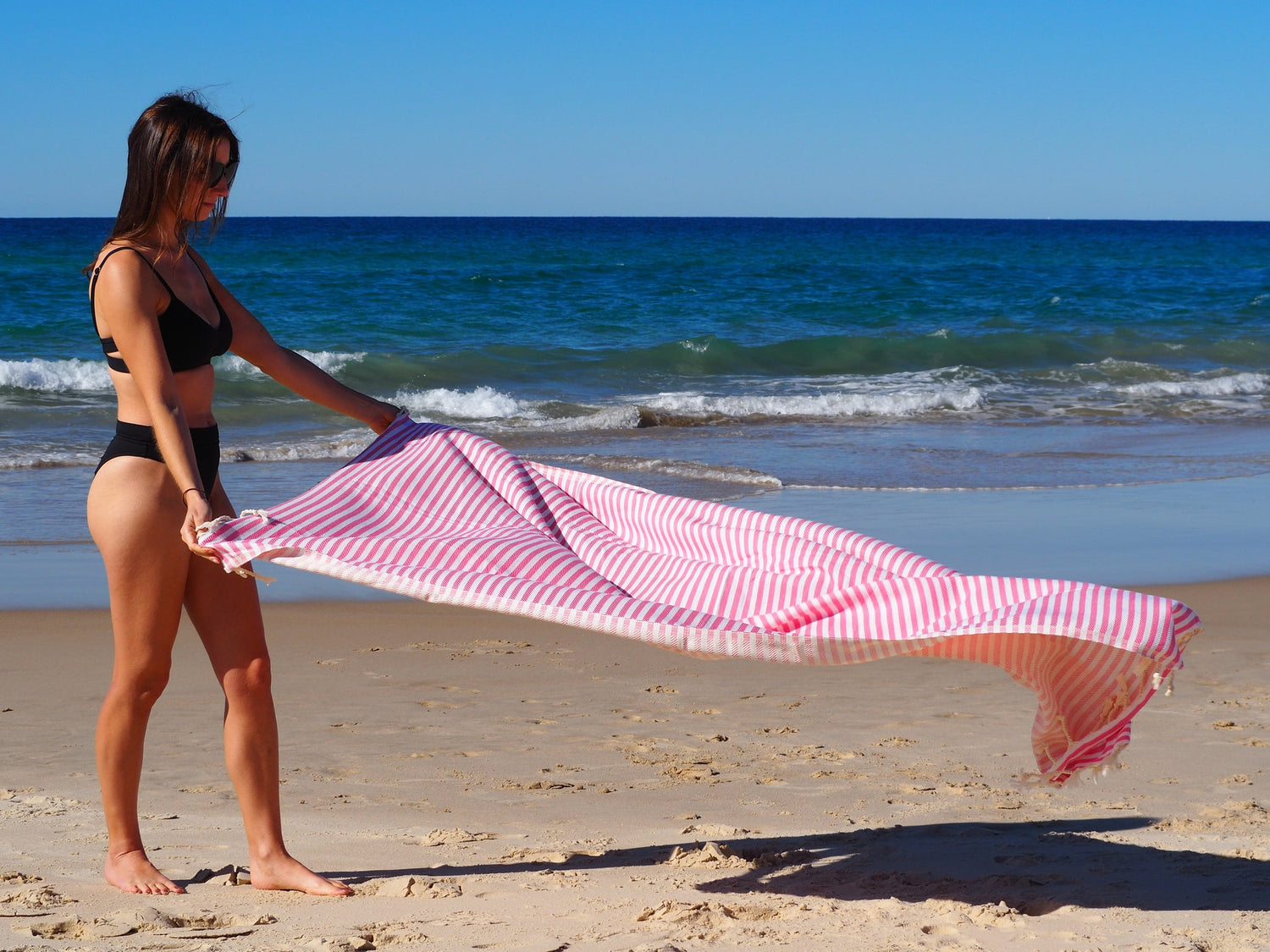 PORTSEA TURKISH COTTON TOWEL - ROSE-Outdoor &gt; Picnic-PEROZ Accessories