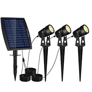 3 x LED Spotlights Powered Solar Garden Lights Outdoor Waterproof (Warm White)-Home &amp; Garden &gt; Garden Lights-PEROZ Accessories