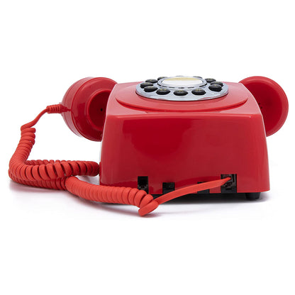 GPO 746 Retro Wall Mount Rotary Push Button Home Phone Landline Classic Red-Home &amp; Garden &gt; Home &amp; Garden Others-PEROZ Accessories