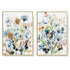 60cmx90cm Colourful Floras Watercolour style 2 Sets Gold Frame Canvas Wall Art-Home & Garden > Wall Art-PEROZ Accessories