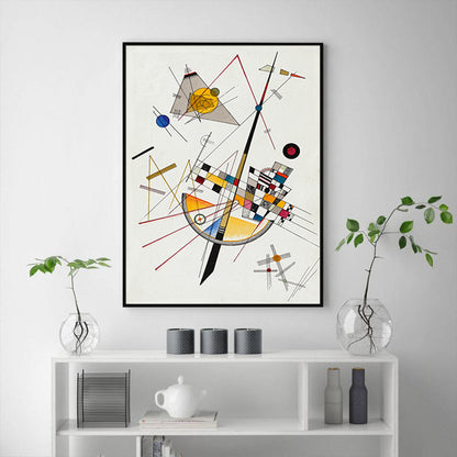 70cmx100cm Delicate Tension By Wassily Kandinsky Black Frame Canvas Wall Art-Home &amp; Garden &gt; Wall Art-PEROZ Accessories