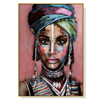 50cmx70cm African woman II Gold Frame Canvas Wall Art-Home &amp; Garden &gt; Wall Art-PEROZ Accessories