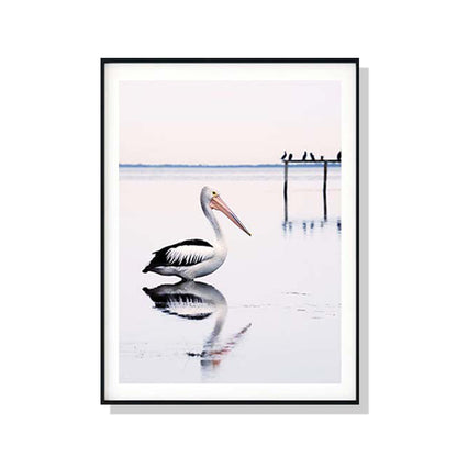 80cmx120cm Pelican Black Frame Canvas Wall Art-Home &amp; Garden &gt; Wall Art-PEROZ Accessories