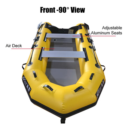 3m Inflatable Dinghy Boat Tender Pontoon Rescue- Yellow-Outdoor &gt; Boating-PEROZ Accessories