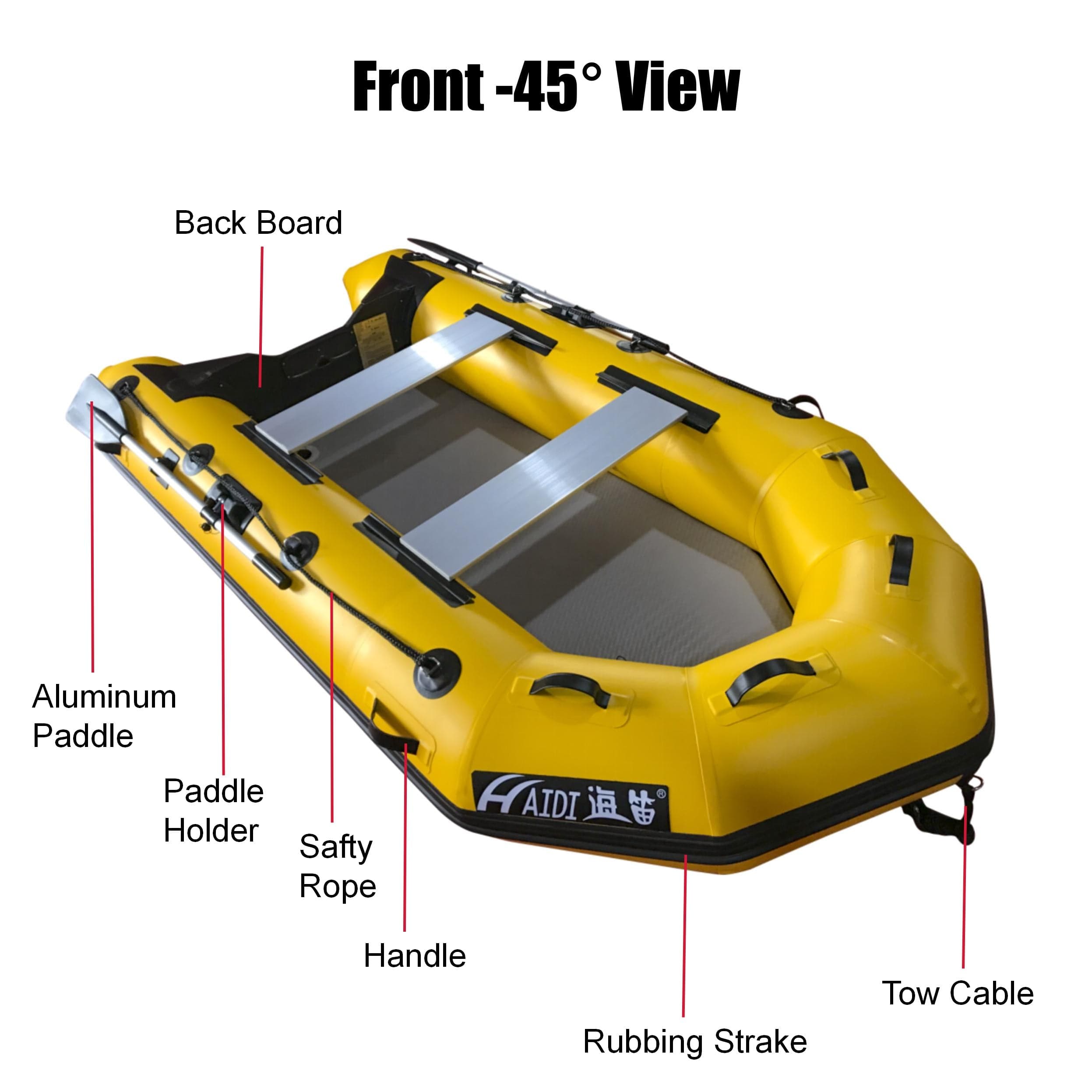 3m Inflatable Dinghy Boat Tender Pontoon Rescue- Yellow-Outdoor &gt; Boating-PEROZ Accessories