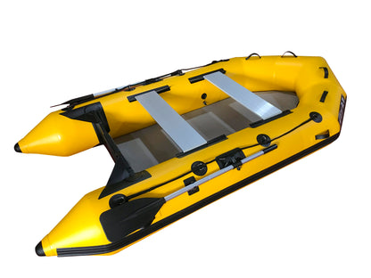 3m Inflatable Dinghy Boat Tender Pontoon Rescue- Yellow-Outdoor &gt; Boating-PEROZ Accessories