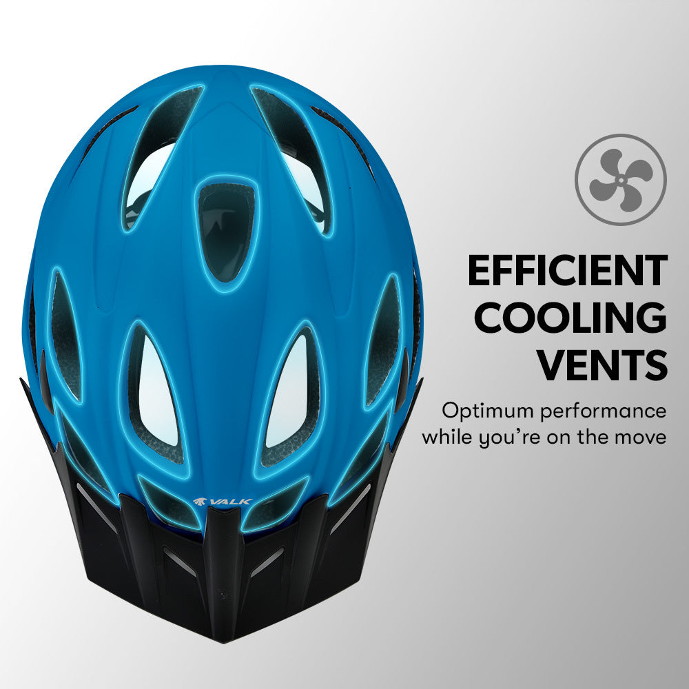 VALK Mountain Bike Helmet Small 54-56cm MTB Bicycle Cycling Safety Accessories-Sports &amp; Fitness &gt; Bikes &amp; Accessories-PEROZ Accessories