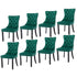 8x Velvet Dining Chairs- Green-Furniture > Bar Stools & Chairs-PEROZ Accessories