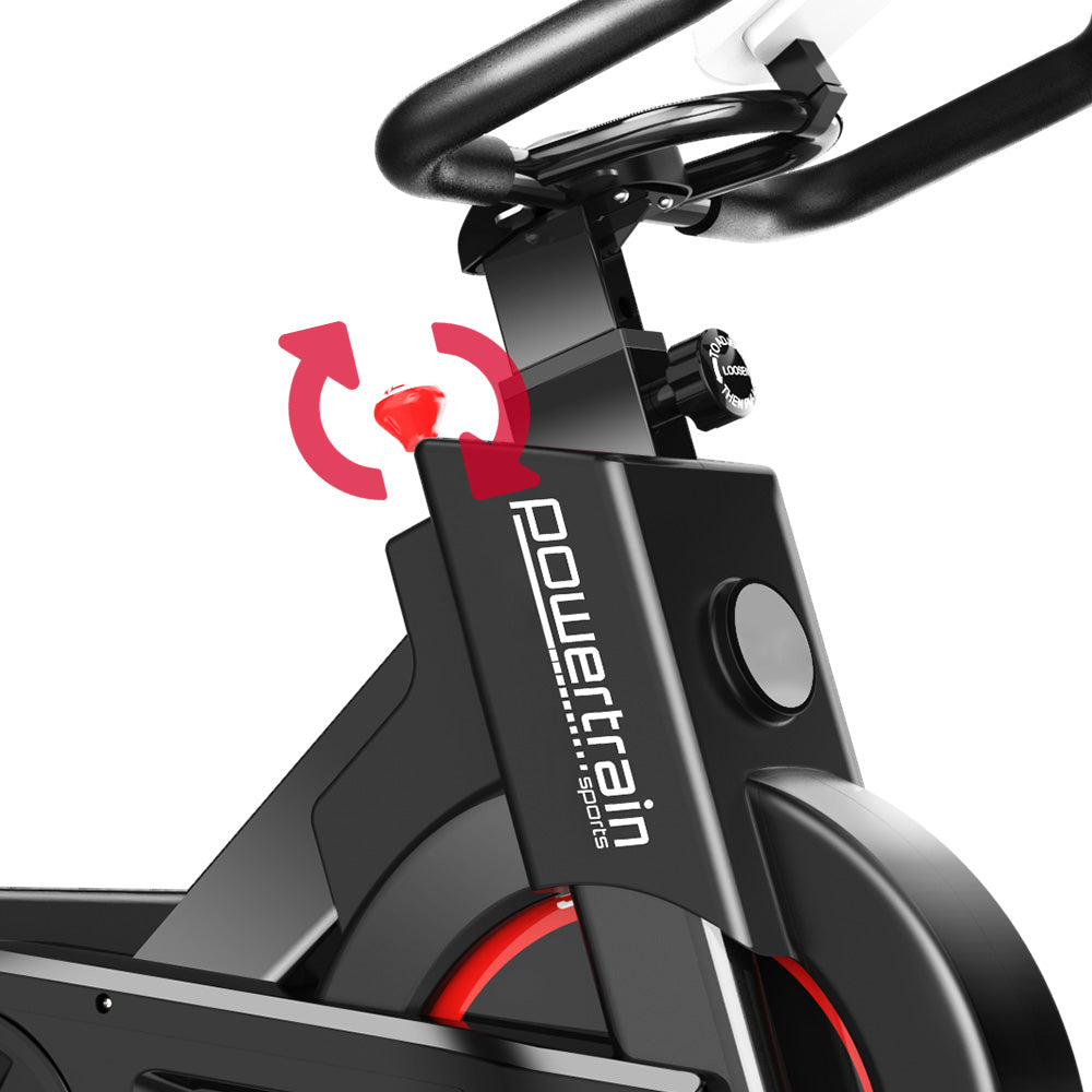 Powertrain IS-500 Heavy-Duty Exercise Spin Bike Electroplated - Black-Sports &amp; Fitness &gt; Bikes &amp; Accessories-PEROZ Accessories