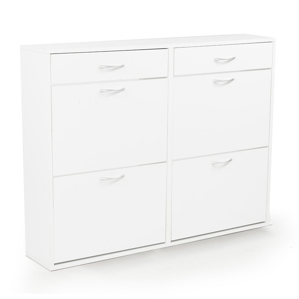 Sarantino 24 Pairs Shoe Cabinet Rack Storage Cupboard Organiser Shelf White Drawers Chest-Furniture &gt; Living Room-PEROZ Accessories