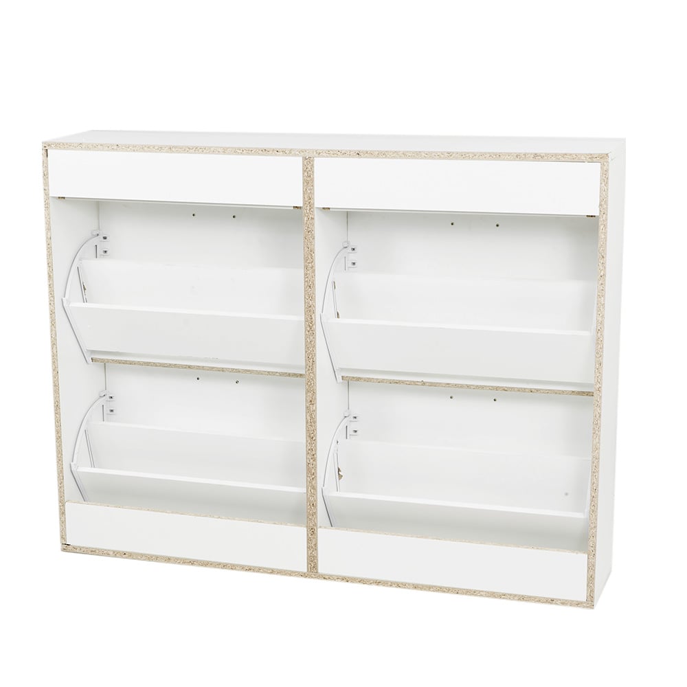 Sarantino 24 Pairs Shoe Cabinet Rack Storage Cupboard Organiser Shelf White Drawers Chest-Furniture &gt; Living Room-PEROZ Accessories