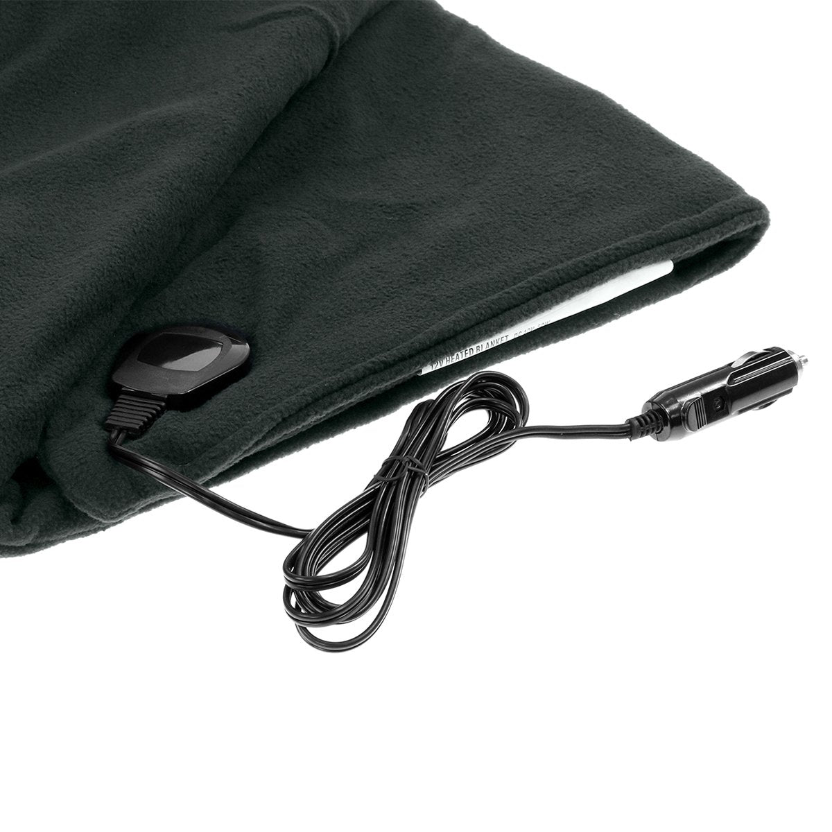 Laura Hill Heated Electric Car Blanket 150x110cm 12v - Black-Electric Throw Blanket-PEROZ Accessories