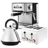 Pronti Toaster, Kettle & Coffee Machine Breakfast Set - White-Appliances > Kitchen Appliances-PEROZ Accessories