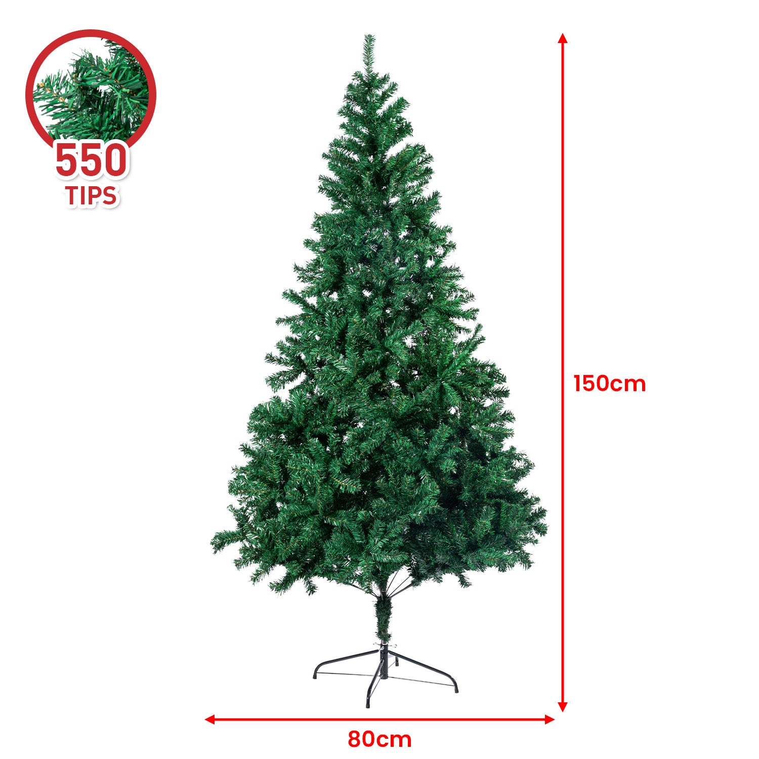 Christabelle Green Christmas Tree 1.5m Xmas Decor Decorations-Occasions &gt; Christmas-PEROZ Accessories