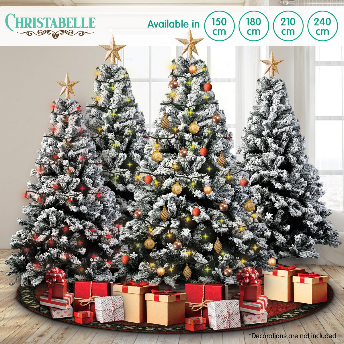 Christabelle Snow-Tipped Artificial Christmas Tree 2.4m 1500 Tips-Occasions &gt; Christmas-PEROZ Accessories