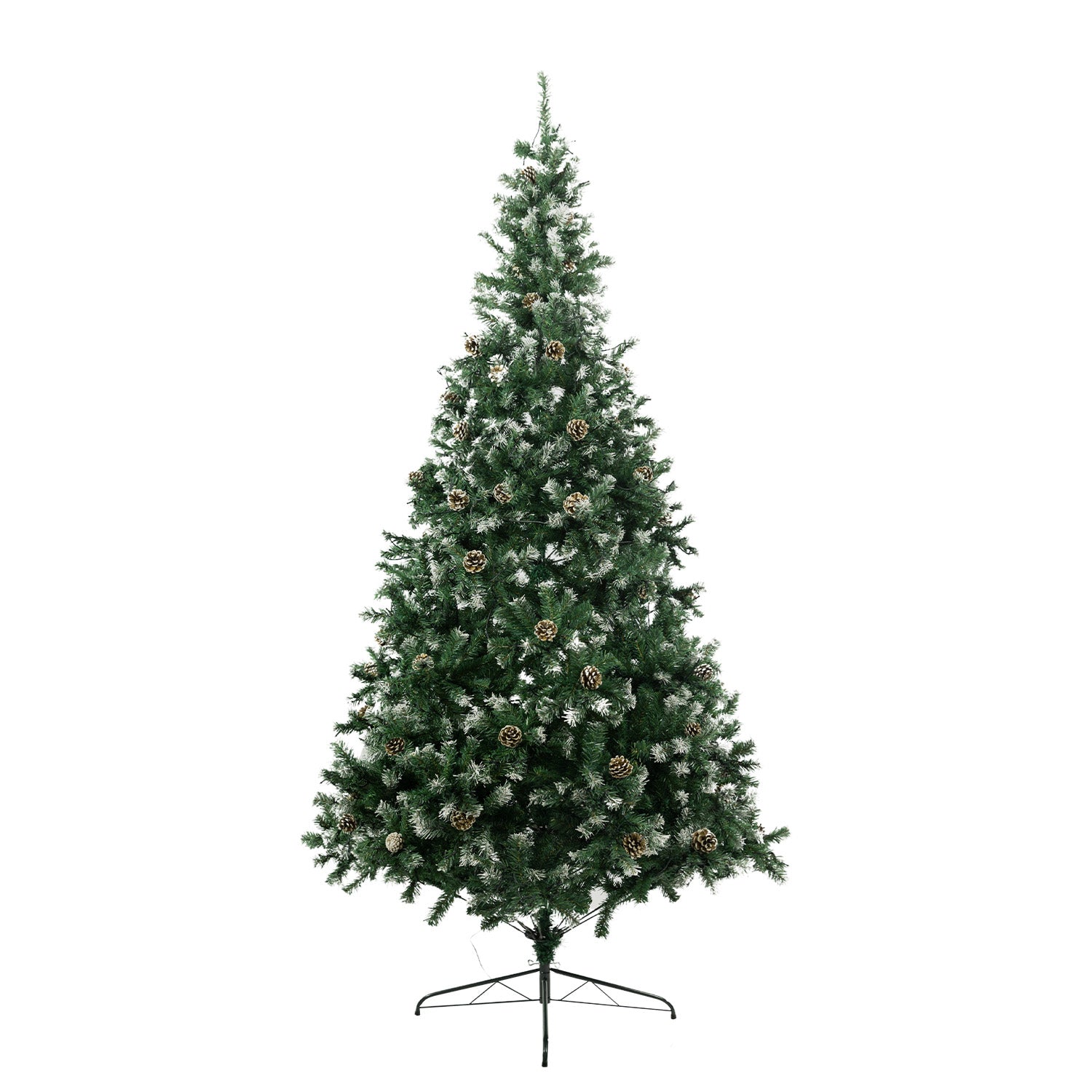 Christabelle 2.4m Pre Lit LED Christmas Tree Decor with Pine Cones Xmas Decorations-Occasions &gt; Christmas-PEROZ Accessories