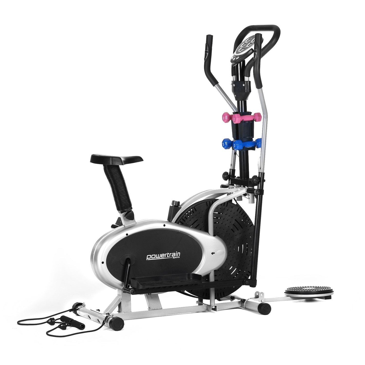 Powertrain 6-in-1 Elliptical Cross Trainer Bike with Weights and Twist Disc-Sports &amp; Fitness &gt; Bikes &amp; Accessories-PEROZ Accessories