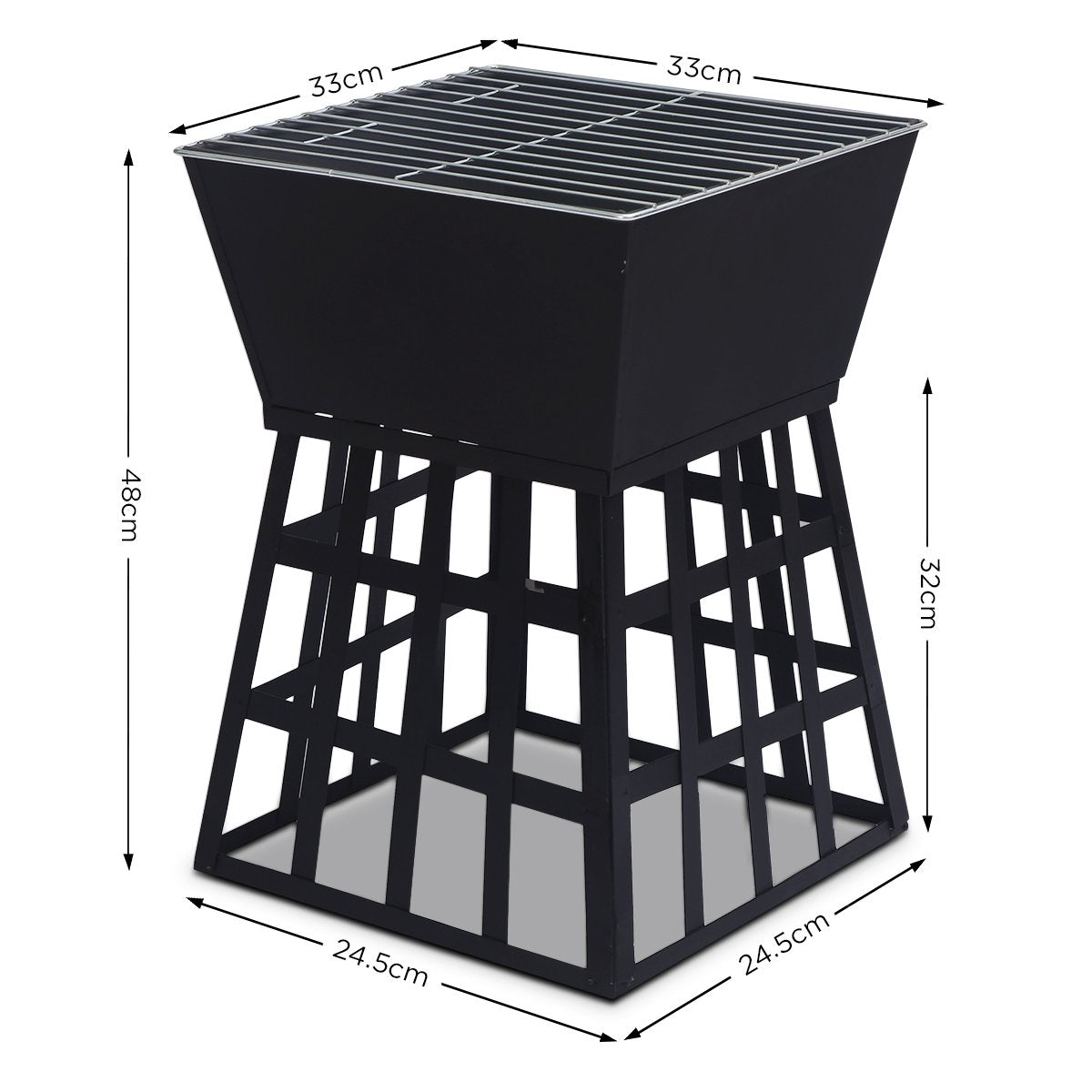 Wallaroo Outdoor Fire Pit for BBQ, Grilling, Cooking, Camping- Portable Brazier with Reversible Stand for Backyard-Home &amp; Garden &gt; BBQ-PEROZ Accessories