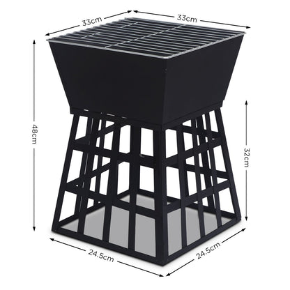 Wallaroo Outdoor Fire Pit for BBQ, Grilling, Cooking, Camping- Portable Brazier with Reversible Stand for Backyard-Home &amp; Garden &gt; BBQ-PEROZ Accessories