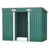 Wallaroo Garden Shed Flat 4ft x 6ft Outdoor Storage Shelter - Green-Home & Garden > Storage-PEROZ Accessories