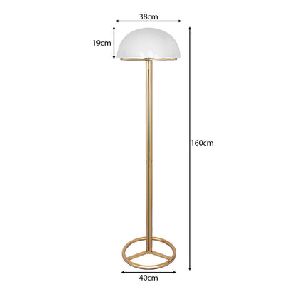 Sarantino Metal Floor Lamp with White Acrylic Shade by Sarantino-Home &amp; Garden &gt; Lighting-PEROZ Accessories