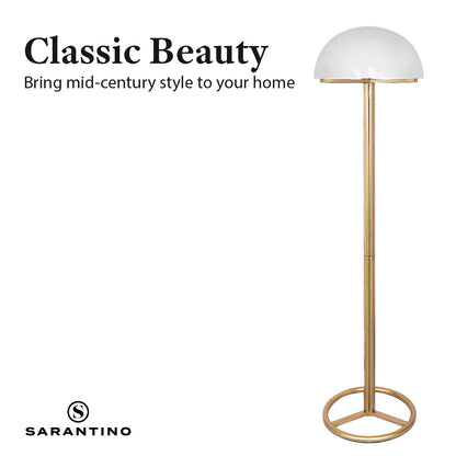 Sarantino Metal Floor Lamp with White Acrylic Shade by Sarantino-Home &amp; Garden &gt; Lighting-PEROZ Accessories