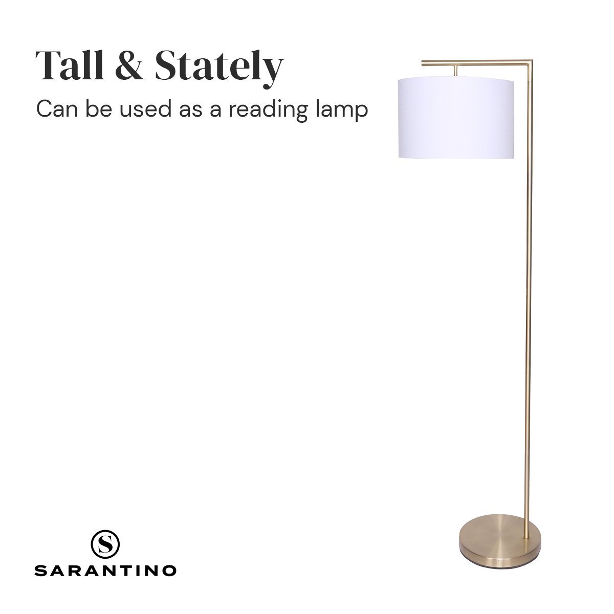 Sarantino 90-Degree Modern Arc Floor Lamp-Home &amp; Garden &gt; Lighting-PEROZ Accessories