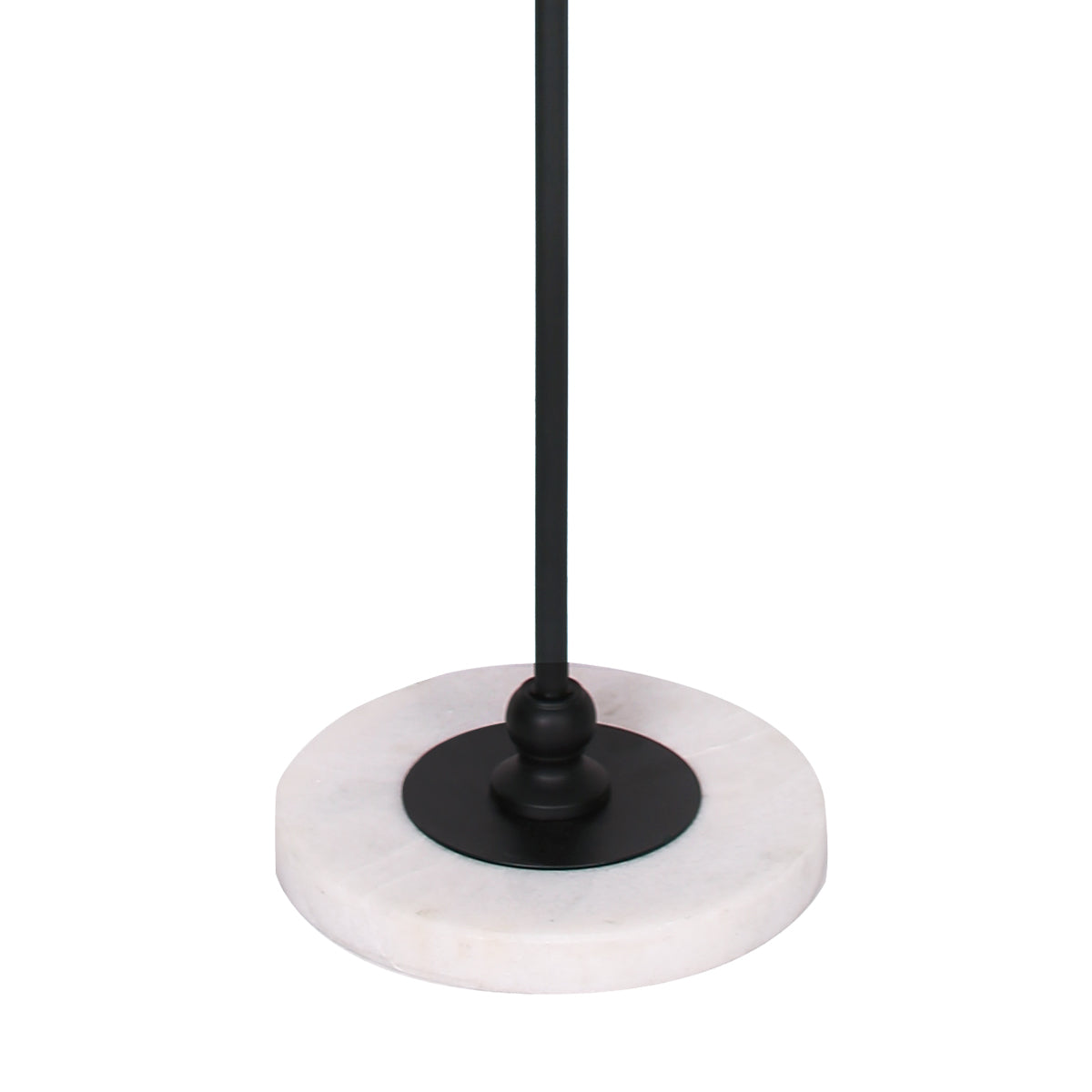 Sarantino Metal Floor Lamp with Marble Base &amp; Off-White Shade-Home &amp; Garden &gt; Lighting-PEROZ Accessories