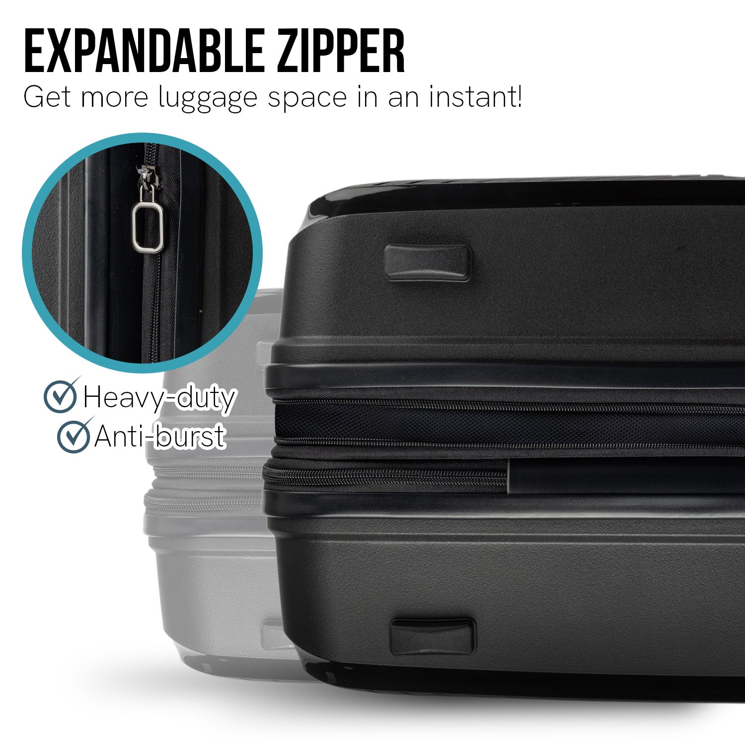 Olympus Astra 29in Lightweight Hard Shell Suitcase - Obsidian Black-Home &amp; Garden &gt; Travel-PEROZ Accessories