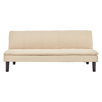 Sarantino 3 Seater Modular Faux Linen Fabric Sofa Bed Couch - Beige-Furniture &gt; Sofas-PEROZ Accessories