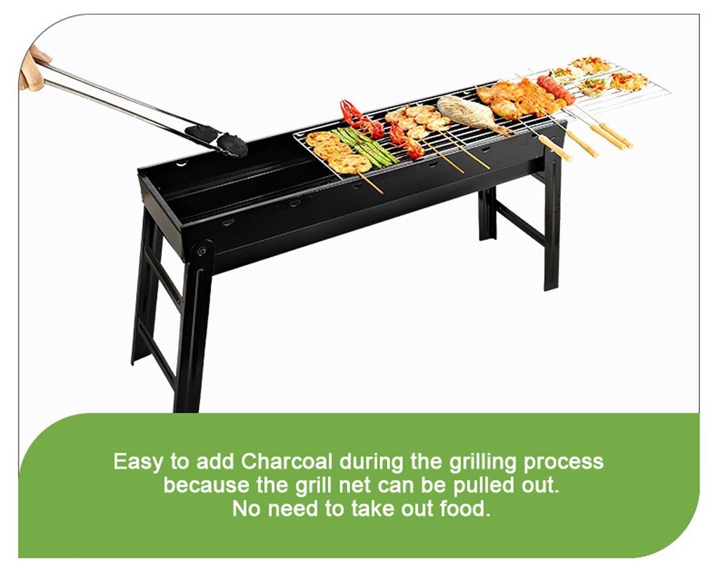 Foldable Portable BBQ Charcoal Grill Barbecue Camping Hibachi Picnic-Home &amp; Garden &gt; BBQ-PEROZ Accessories