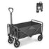 5 Inch Wheel Black Folding Beach Wagon Cart Trolley Garden Outdoor Picnic Camping Sports Market Collapsible Shop-Outdoor > Camping-PEROZ Accessories