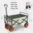 8 Inch Wheel Beige Folding Beach Wagon Cart Trolley Garden Outdoor Picnic Camping Sports Market Collapsible Shop-Outdoor > Camping-PEROZ Accessories