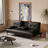 3 Seater Adjustable Sofa Bed With Cup Holder Black-Furniture > Sofas-PEROZ Accessories