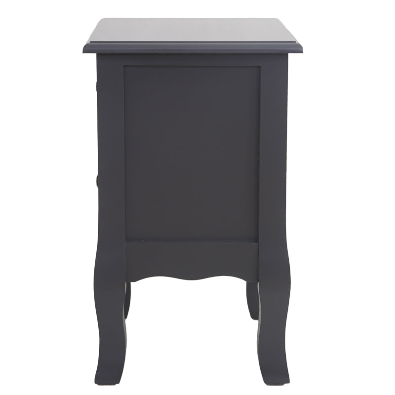 French Bedside Table Nightstand Grey Set of 2-Furniture &gt; Bedroom-PEROZ Accessories