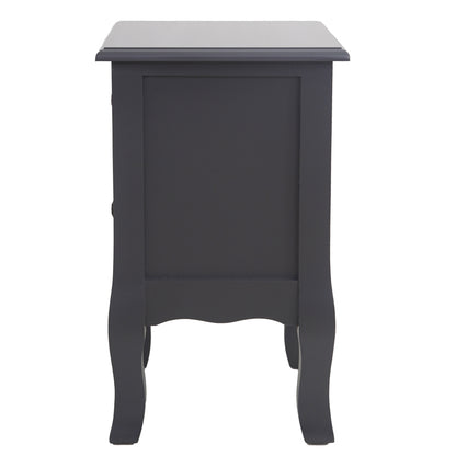 French Bedside Table Nightstand Grey Set of 2-Furniture &gt; Bedroom-PEROZ Accessories